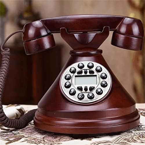 SEASD אופנה עתיקה רטרו רטרו מעץ מוצק טלפון קבוע טלפון קווי עתיק טלפון/מחדש