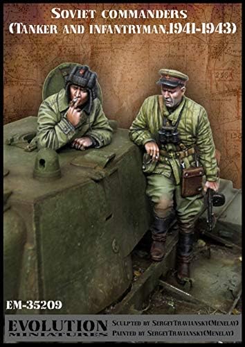 אבולוציה מיניאטורות 1/35 מלחמת העולם השנייה רוסית אדום צבא חיל רגלים מפקד כדי אינטראקציה עם טנק חיילים 1941-1943 שרף ערכת אותם-35209