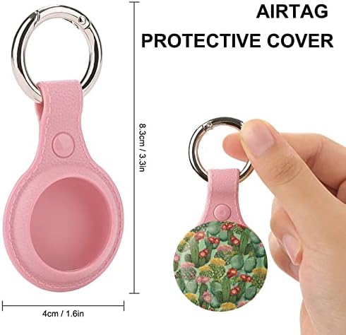 צבעי מים קקטוס מחזיק עבור מפתח טבעת מגן מקרה כיסוי איתור תג עבור ארנק מטען חיות מחמד