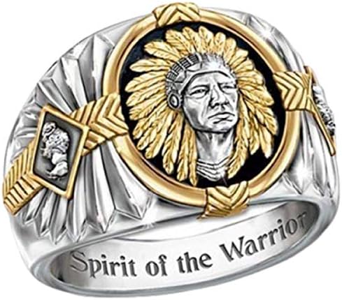 הודי ראשי טבעת, אינדיאני הודי ראשי ראש טבעת לגברים, ויקינג שור בעלי החיים טבעת הודי שבטי ראשי תכשיטים, ויקינג לוחם טבעת היפ הופ באפלו