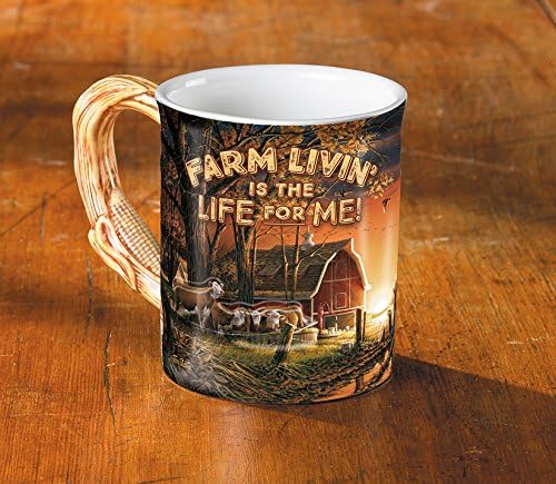 מגורים בחווה הם החיים בשבילי! ספל מפוסל מאת טרי רדלין